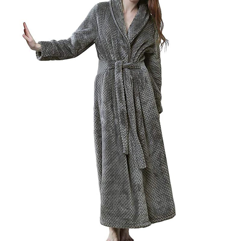 Soft Warm Fleece Bathrobe for Women
