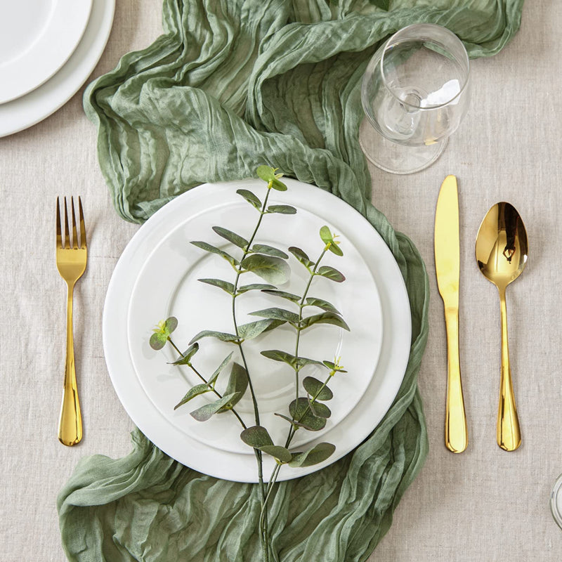 Wrinkled Table Runner for Wedding 157 x 35 Inches