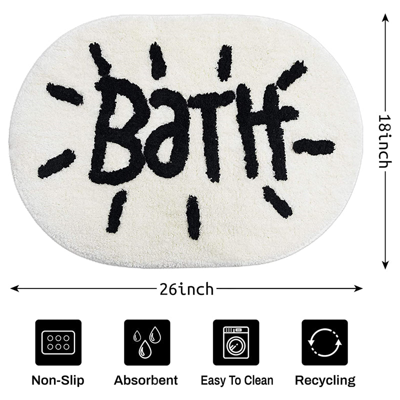 Bath Rug Bathroom Toilet Mat Non-Slip Design