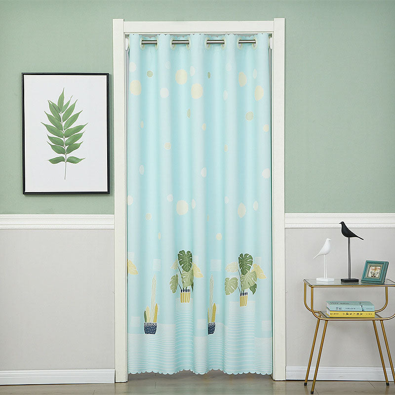 Blackout Sliding Door Curtain with Tie Rope