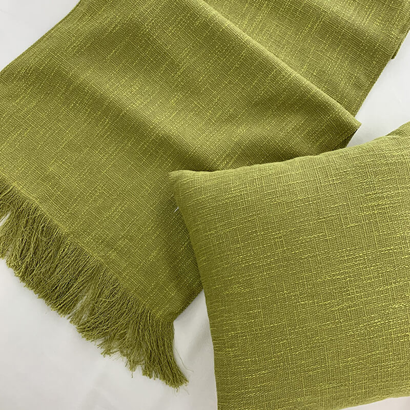 Linen Bed Runners & Scarves with Tassels