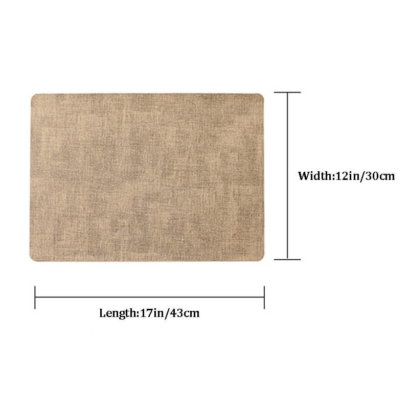 4pcs Rectangle Leather Placemats, Waterproof Washable Table Place Mat