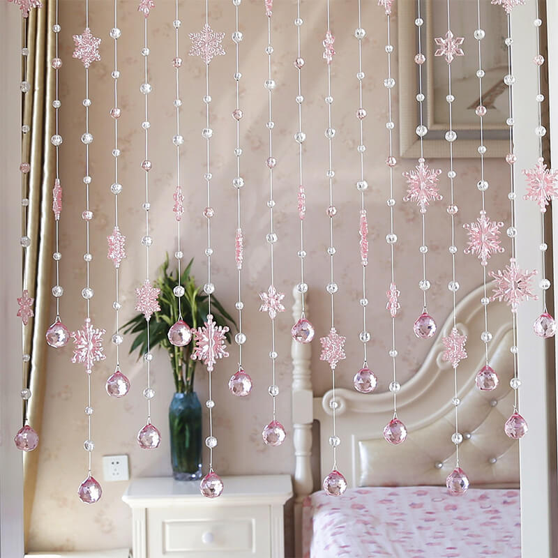 Crystal Snowflake Bead Curtain for Doorways Divider