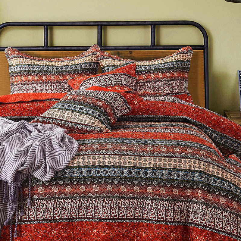 3Pcs Cotton Thicken Quilted Bedspread Warm