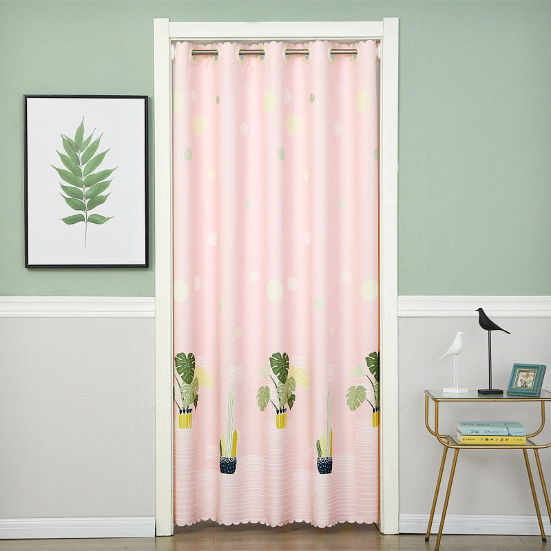 Blackout Sliding Door Curtain with Tie Rope