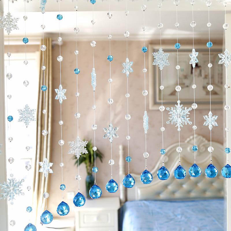 Crystal Snowflake Bead Curtain for Doorways Divider