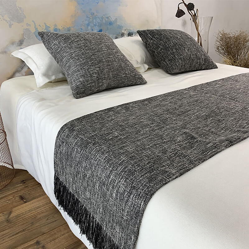 Linen Bed Runners & Scarves with Tassels