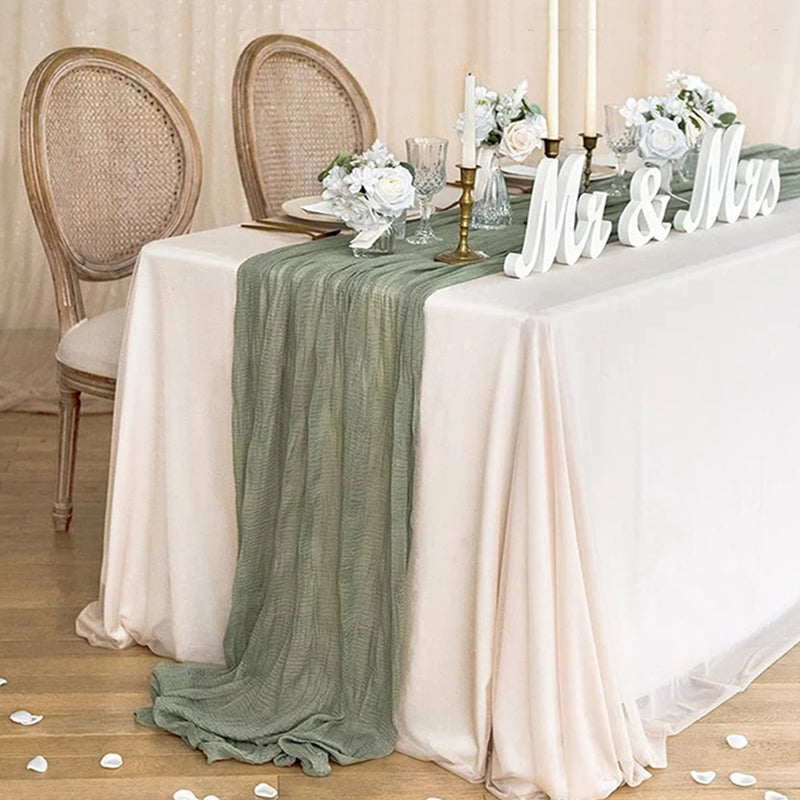 Wrinkled Table Runner for Wedding 157 x 35 Inches