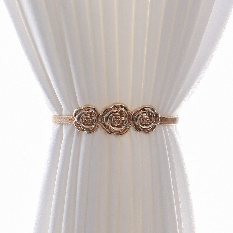 2 Pack Spring Curtain Tiebacks for Thin&Thick Drapery