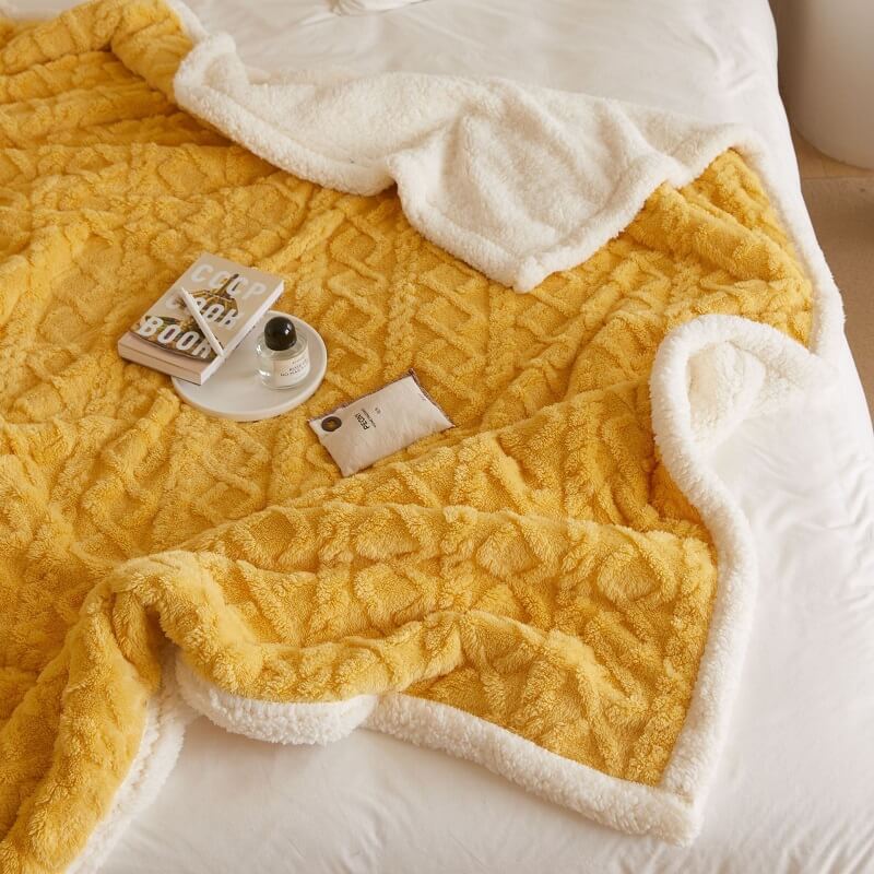 Sherpa Fleece Blanket for Beds