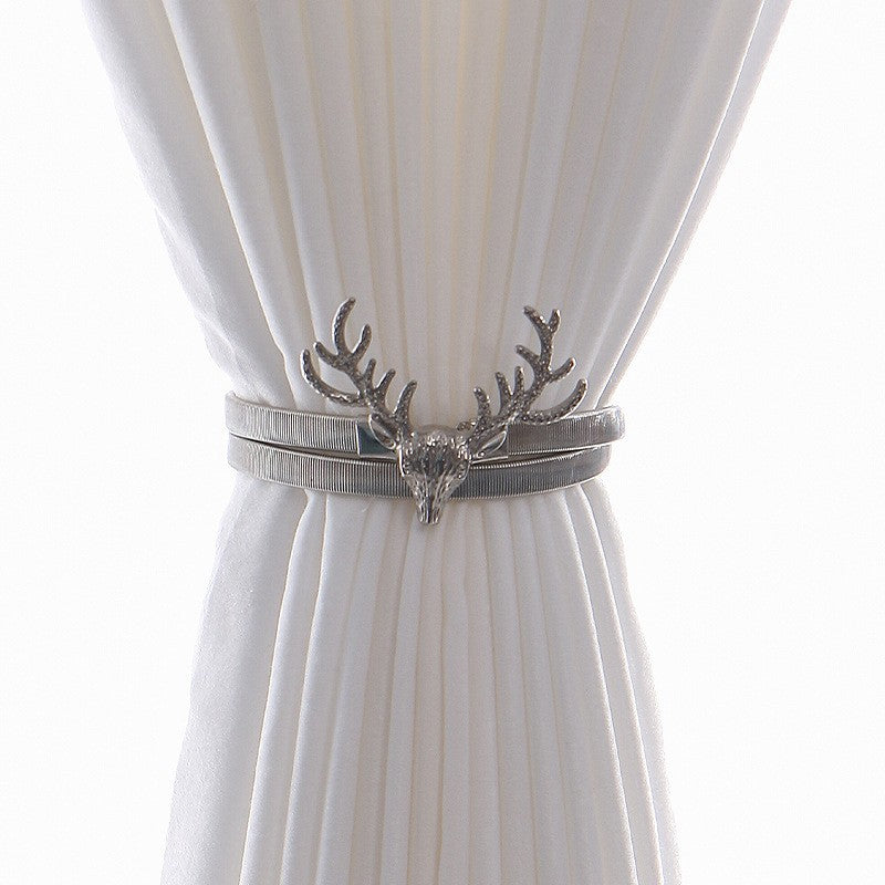 2 Pack Spring Curtain Tiebacks for Thin&Thick Drapery