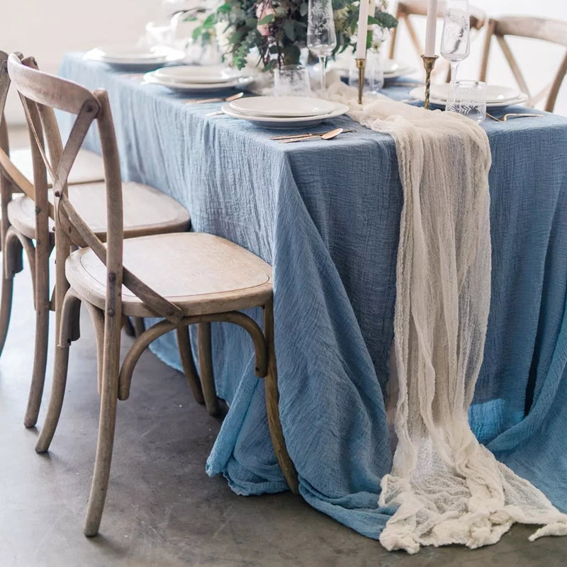 Wrinkled Table Runner for Wedding 157 x 35 Inches