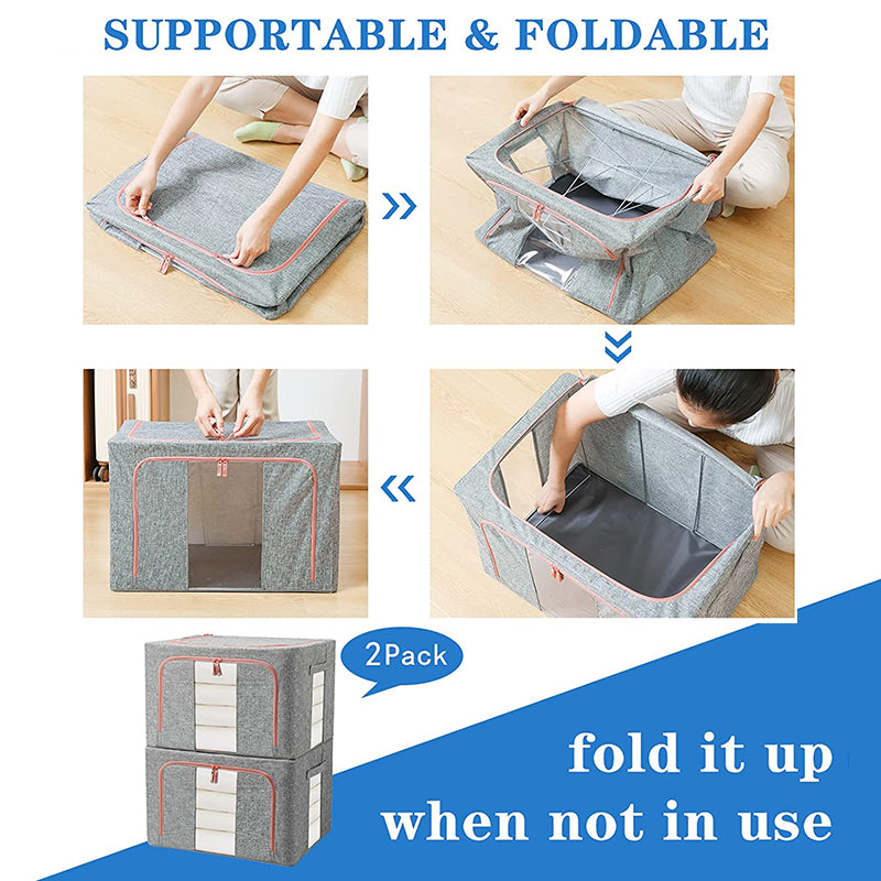 2/3Packs Large Capacity Bedding Storage Bag for Blanket