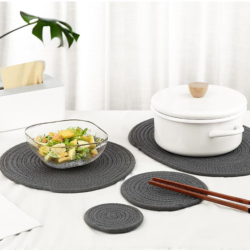 Round Cotton Placemat Set of 4