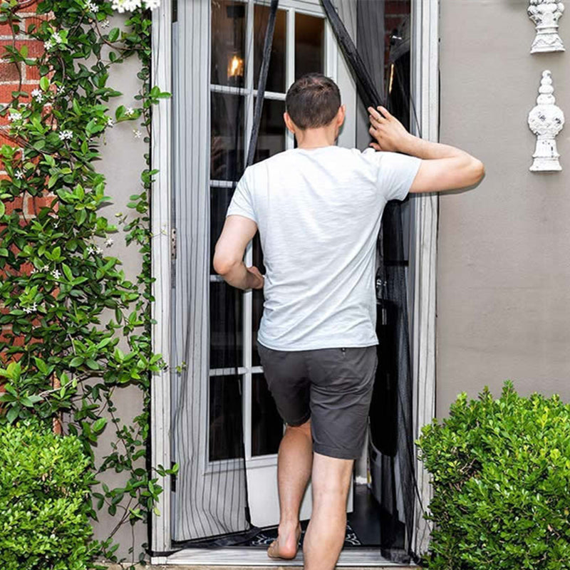 Magnetic Screen Door, Fly Screen for Patio Doors Black