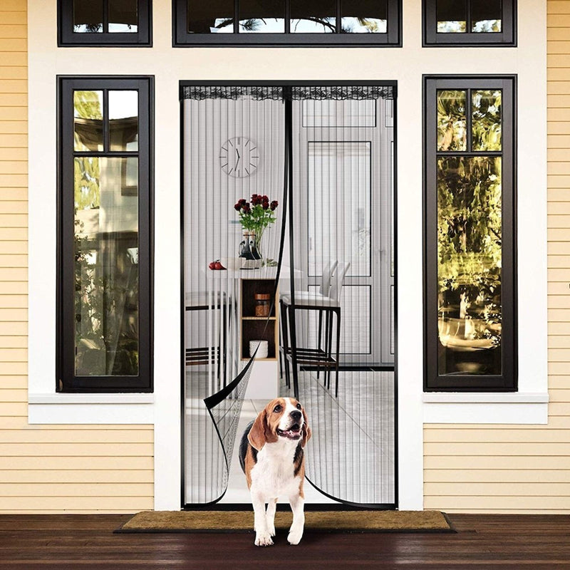 Magnetic Screen Door, Fly Screen for Patio Doors Black