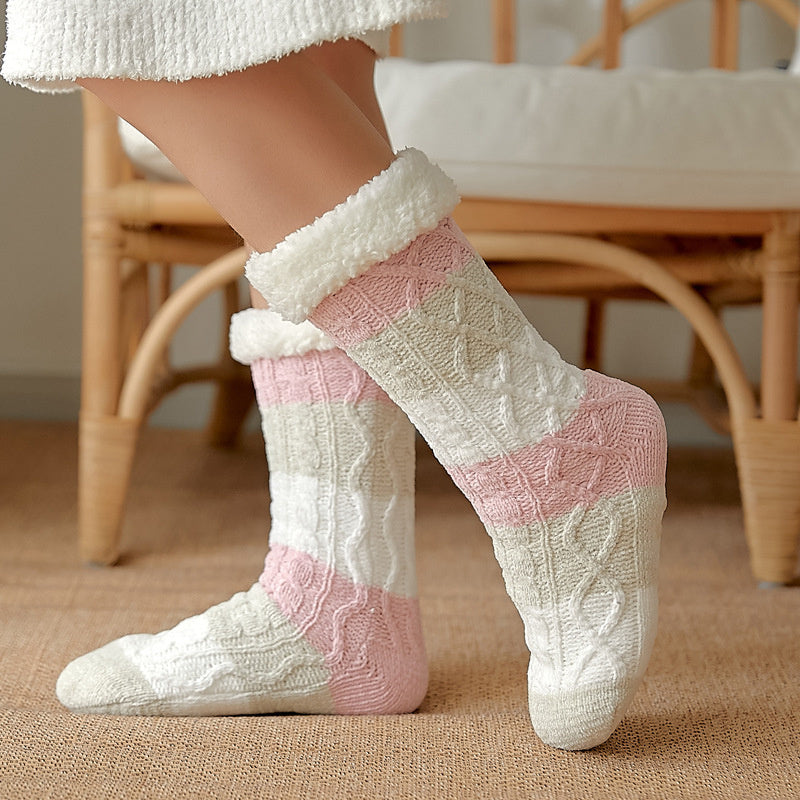 Women's Winter Fleece Thermal Fuzzy Slipper Socks