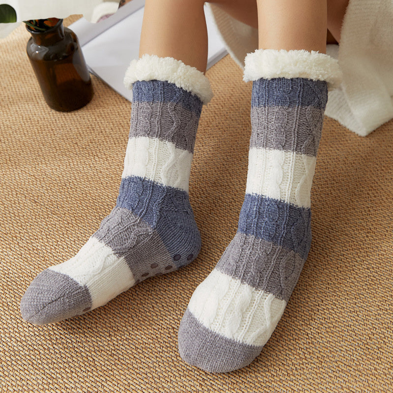 Women's Winter Fleece Thermal Fuzzy Slipper Socks