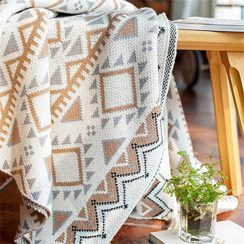 Bohemian Style Blanket With Tassels, Soft Keep Warm