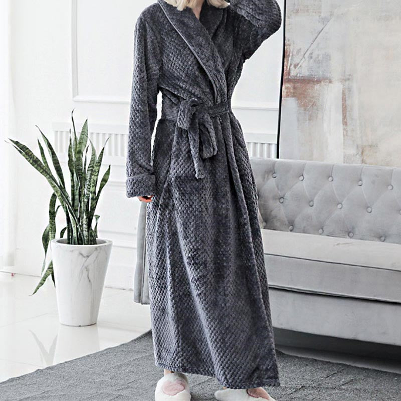 Soft Warm Fleece Bathrobe for Women