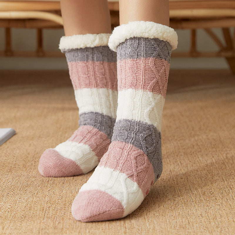 Women's Winter Fleece Thermal Fuzzy Slipper Socks