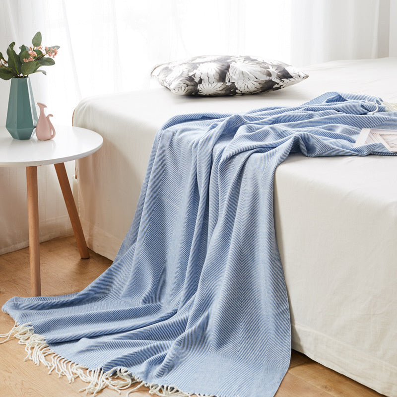 Fashionable And Comfortable Tassel Wool Blanket