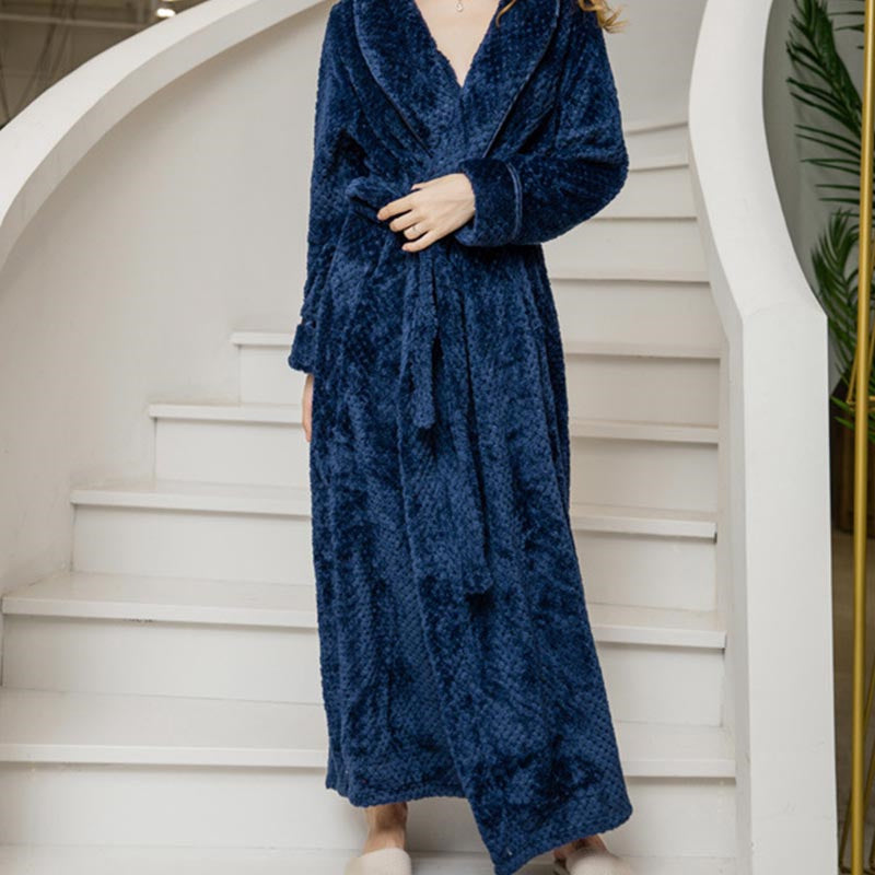 Soft Warm Fleece Bathrobe for Women
