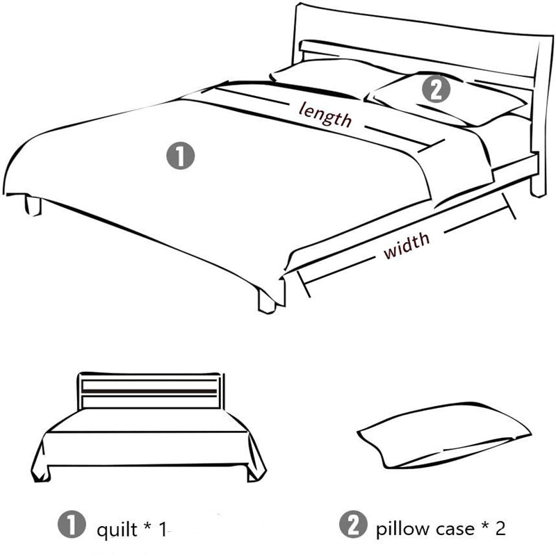 3Pcs Cotton Thicken Quilted Bedspread Warm