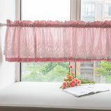 Load image into Gallery viewer, Plaid Lace Short Window Curtain for Bedroom Kitchen