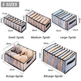 Load image into Gallery viewer, 5 Pcs Grid Wardrobe Clothes Organizer Box