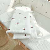 Load image into Gallery viewer, Removable Mesh Breathable Cot Bumper with Fixed Strap