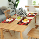 Load image into Gallery viewer, 4/6/8pcs Square Plaid Christmas Placemats