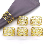 Load image into Gallery viewer, Gold &amp; Sliver Napkin Rings Set of 6