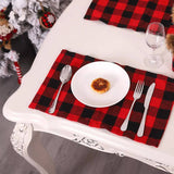 Load image into Gallery viewer, 4/6/8pcs Square Plaid Christmas Placemats