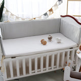 Load image into Gallery viewer, Removable Mesh Breathable Cot Bumper with Fixed Strap