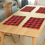 Load image into Gallery viewer, 4/6/8pcs Square Plaid Christmas Placemats